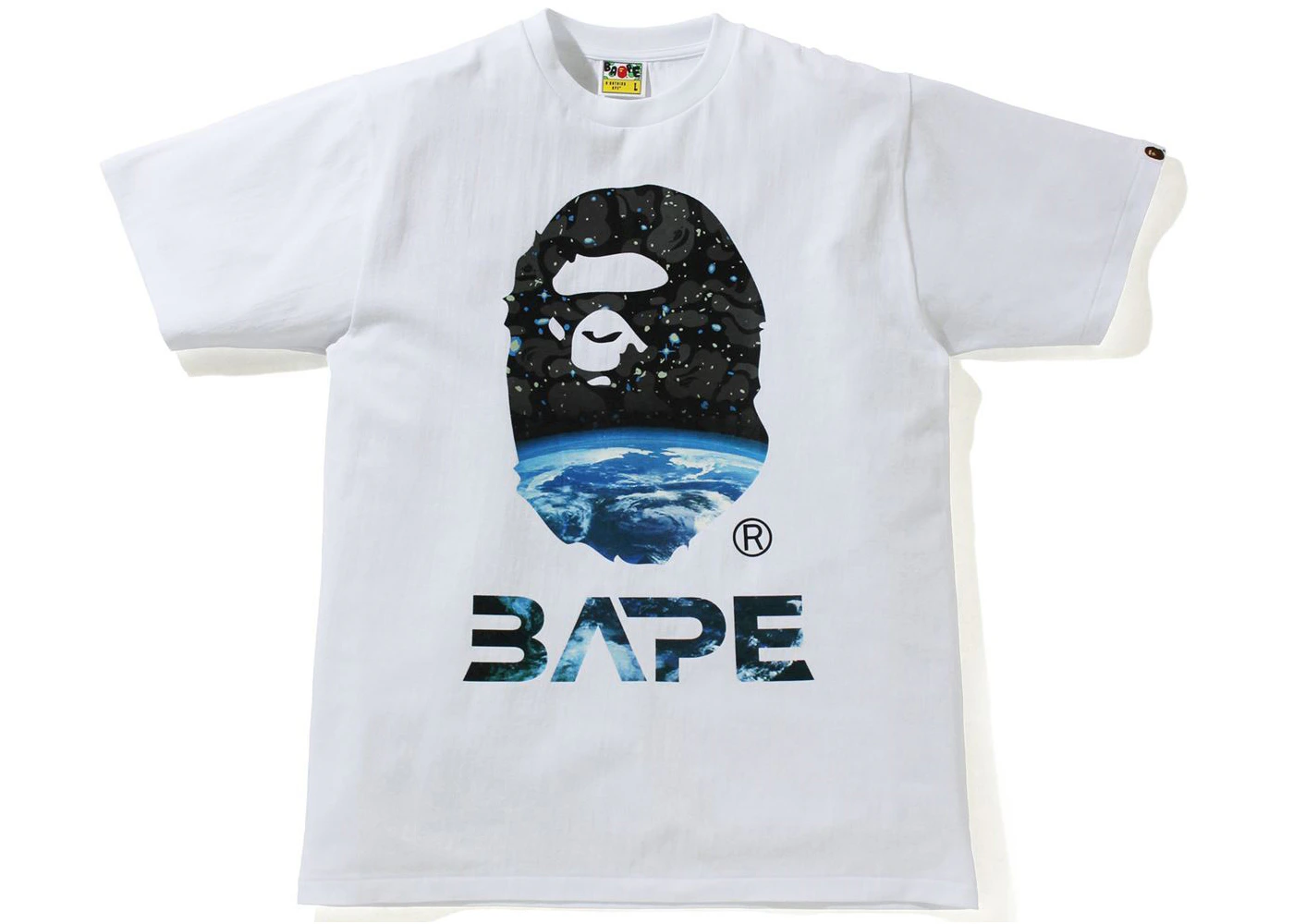 BAPE Space Camo Ape Head Tee White Men's - SS21 - US