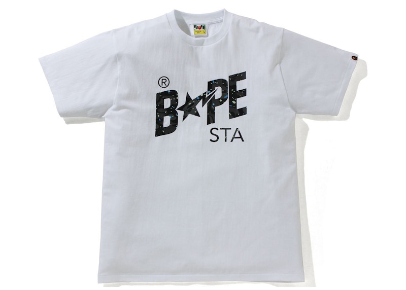 BAPE Space Camo Bape Sta Logo Tee White Men's - SS21 - GB