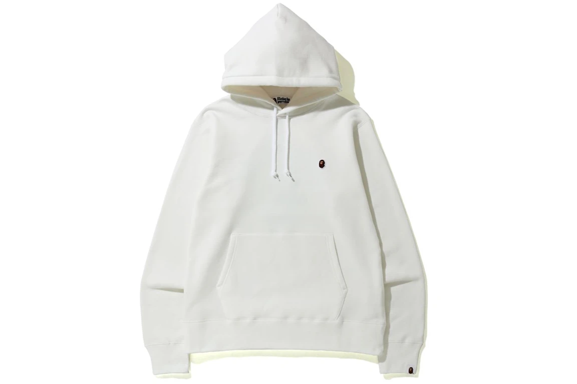 BAPE Space Camo College Pullover Hoodie White