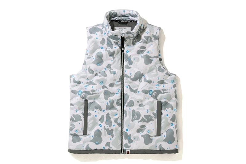 BAPE Space Camo Down Vest White - SS20 Men's - US