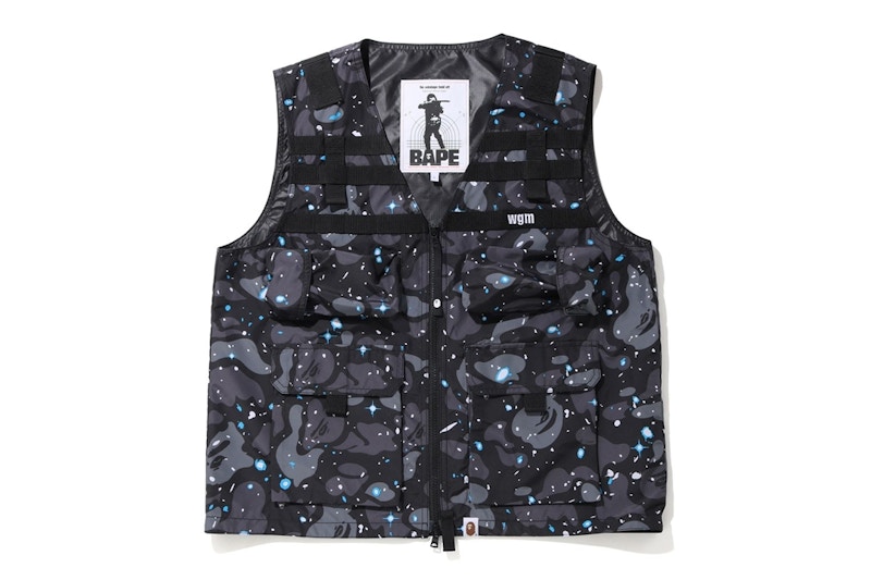 BAPE Space Camo Down Vest Black Men's - SS20 - US