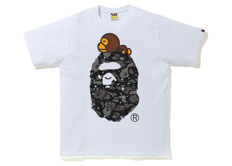 BAPE Space Camo Milo On Big Ape Tee (FW21) White Men's - FW21 - US