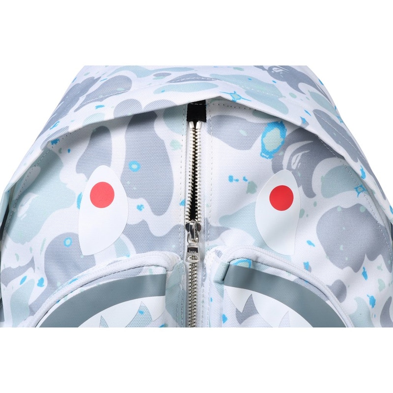 BAPE Space Camo Shark Day Pack White Men's - SS19 - US