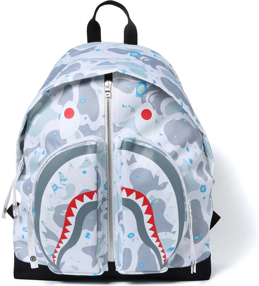 BAPE Layered Line Camo Shark Day Backpack