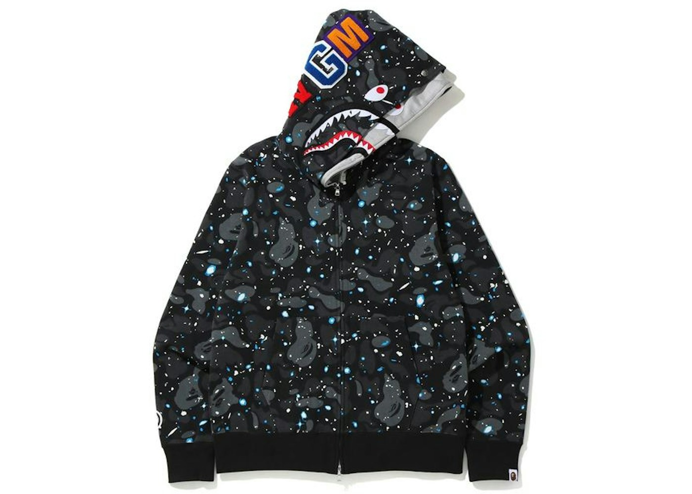 Bape black shark hoodie Clearance