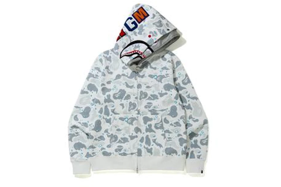 White bape shark hoodie Clearance