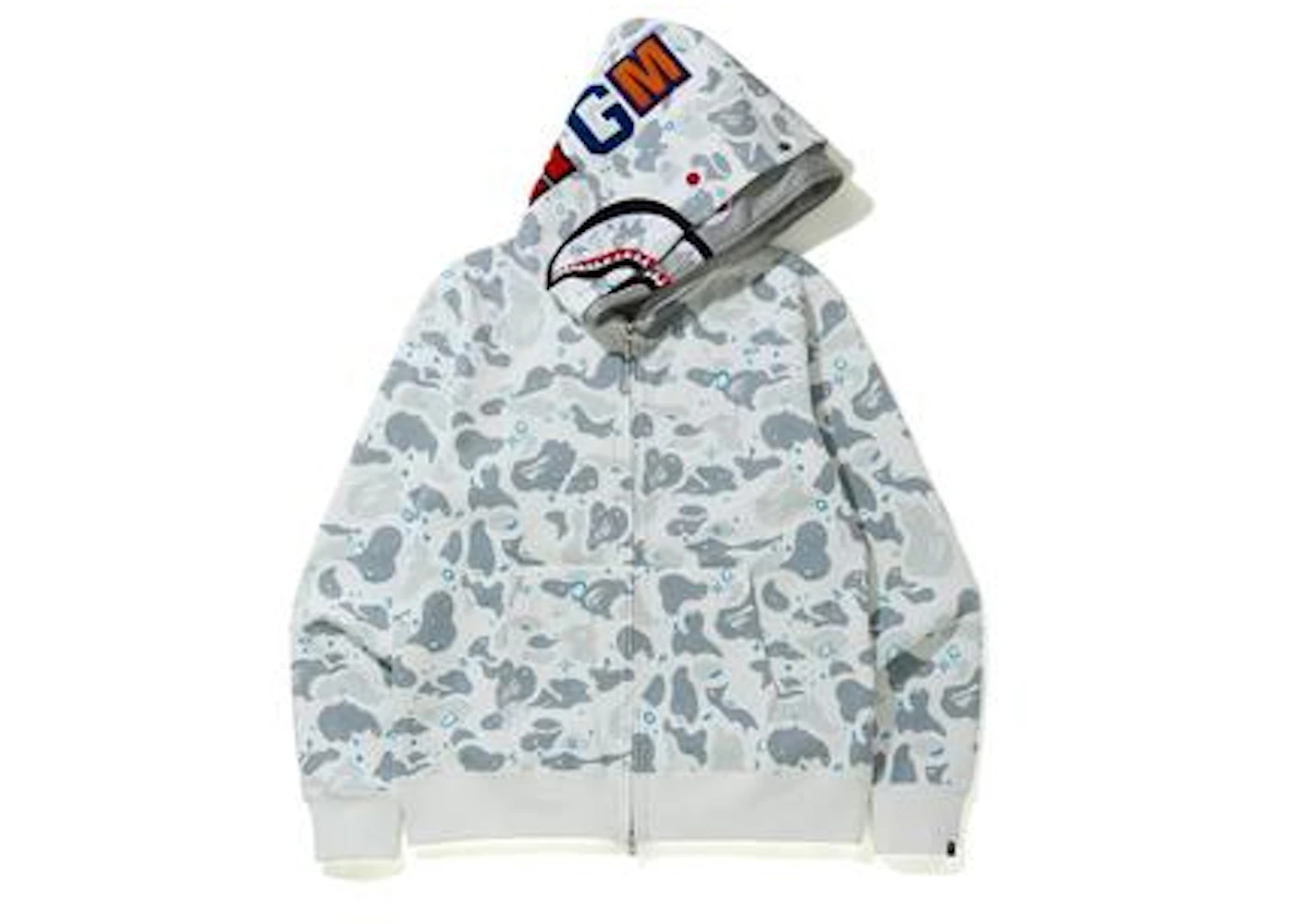 Bape hoodie shark white Clearance