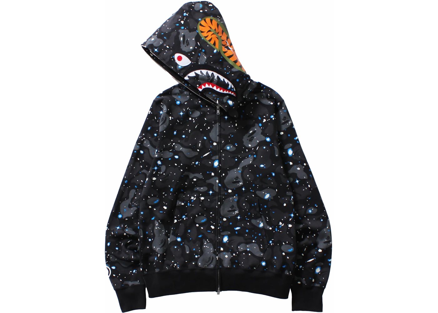 BAPE Space Camuflaje Shark WGM Sudadera con capucha con cremallera