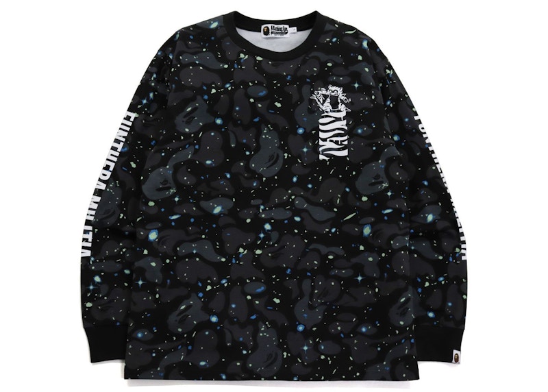 BAPE Space Camo Tiger L/S Tee Black Men's - FW21 - US