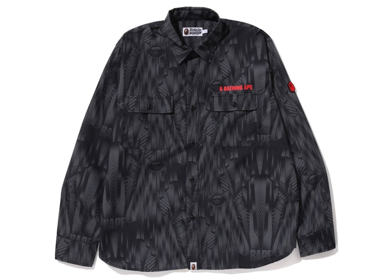 Pre-owned Bape Men's  Speed Racer Relaxed Fit Shirt In Black