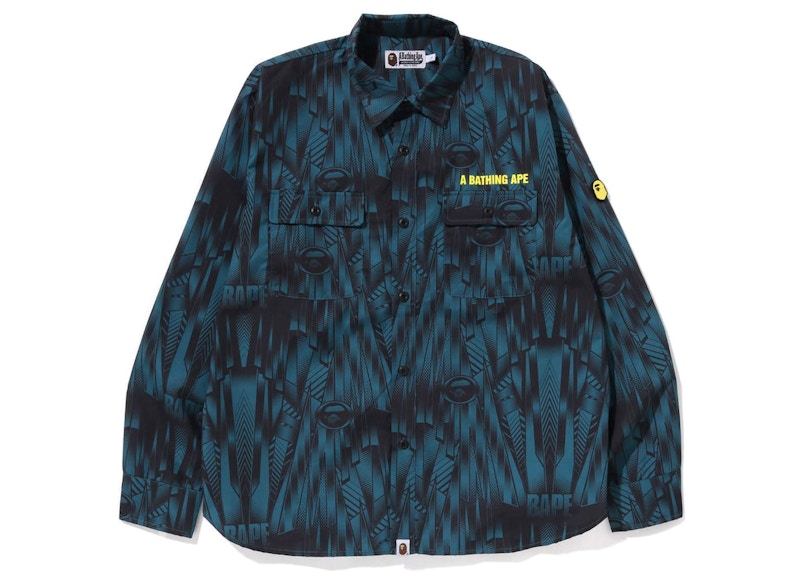 Pre-owned Bape Men's Speed Racer Relaxed Fit Shirt In Blue