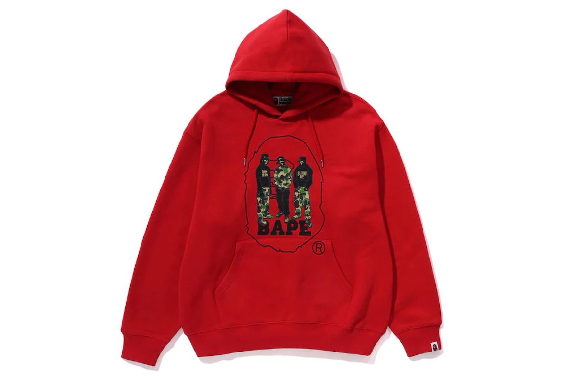 Pre-owned Bape Sport Graphic Pullover Hoodie Red