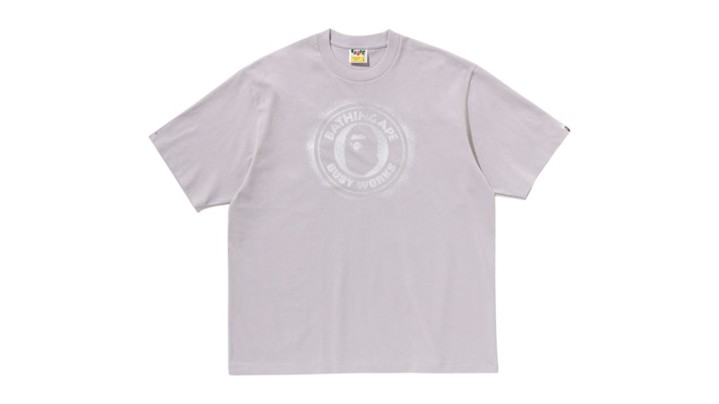 BAPE Spray Print Busy Works Relaxed Fit Tee Gray