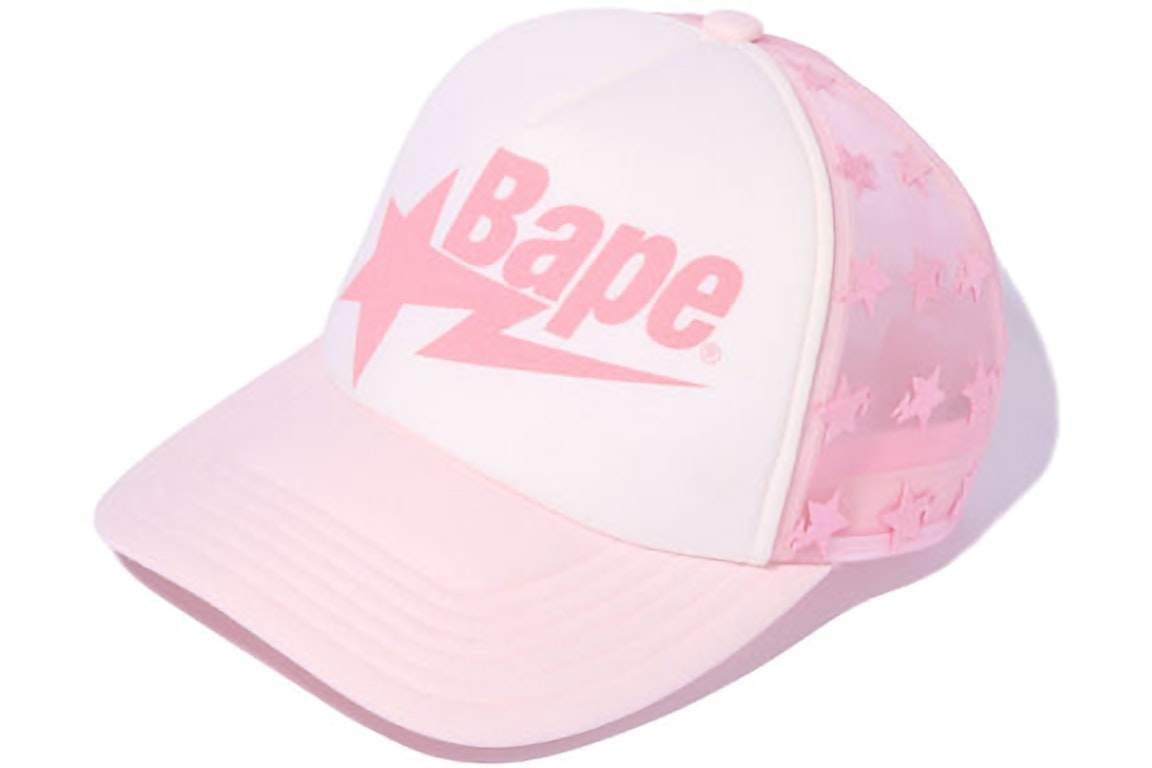 Pre-owned Bape Sta Allover Mesh Cap Pink