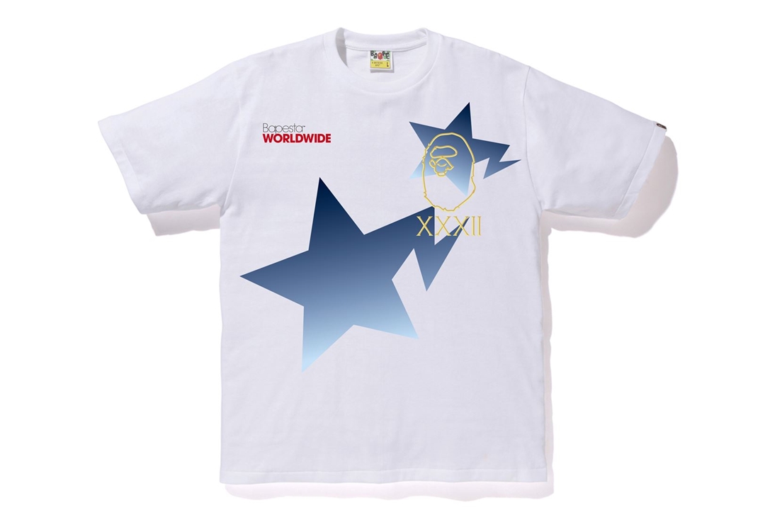 BAPE Sta Ape Head Outline Tee White