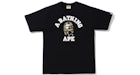 BAPE Sta Camo College Tee Black/Yellow