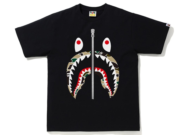 bathing ape shark tee