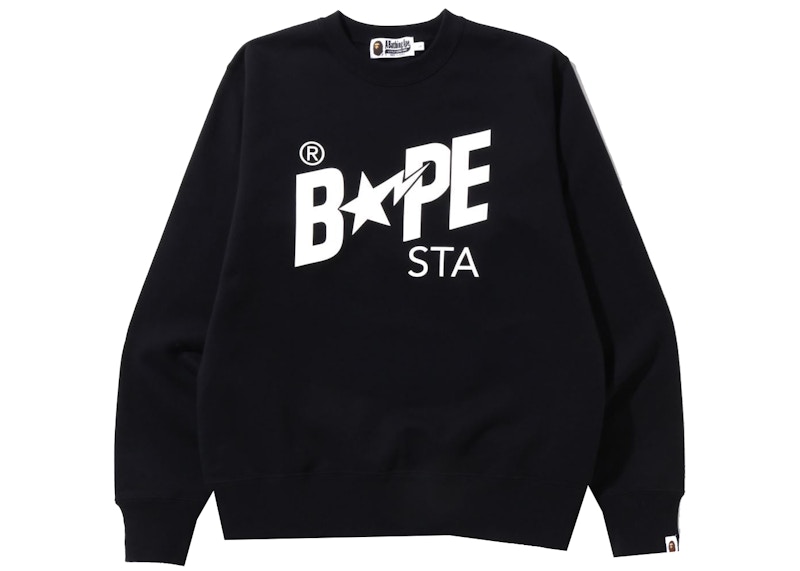 BAPE Sta Logo Crewneck Black Men's - SS22 - US BAPE Sta Logo Crewneck Black Men's - SS22 - US