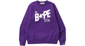 BAPE Sta Logo Crewneck Purple