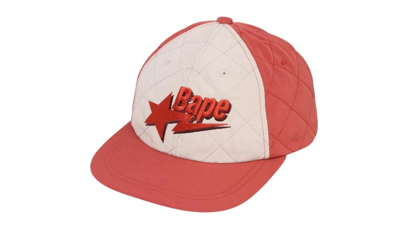 BAPE Sta Logo Quilting Cap Orange