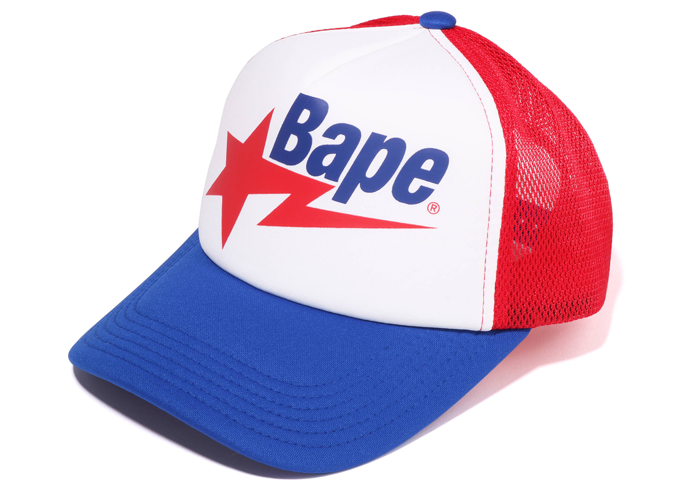 BAPE Sta Mesh Cap Blue Red White