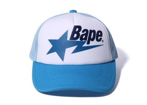 ラスト A BATHING APE BAPE STA MESH CAP BLUE-