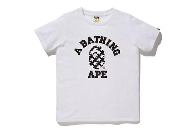 BAPE Sta Pattern College Tee White/Black