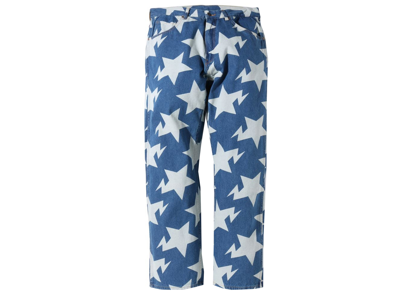 BAPE Sta Pattern Loose Fit Denim Pants Indigo - SS22 Men's - US