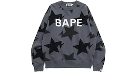 BAPE Sta Pattern Relaxed Fit Crewneck Black