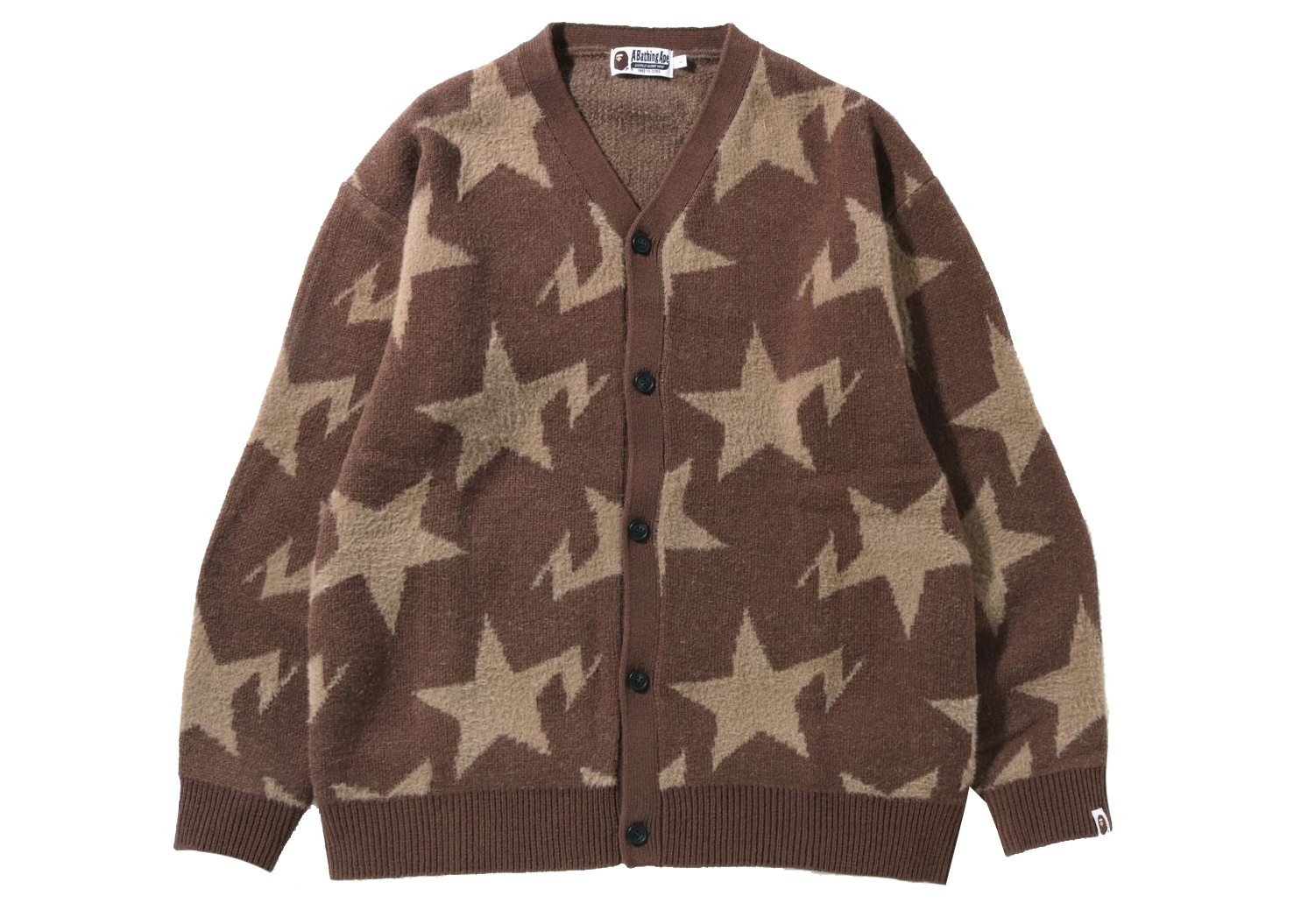 BAPE Sta Pattern Relaxed Fit Knit Cardigan Beige 男装- SS22 - CN