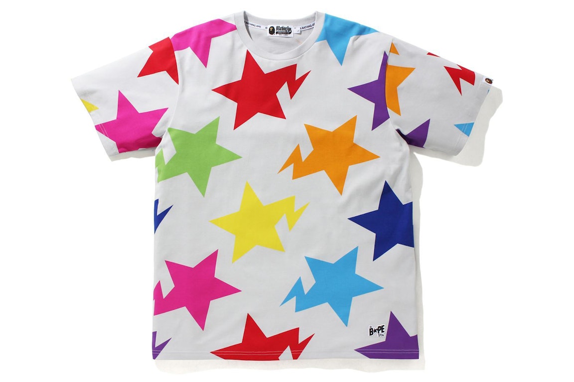 Pre-owned Bape Sta Pattern Relaxed Fit Tee Multi