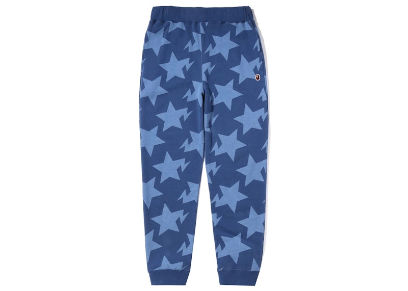 BAPE Sta Pattern Sweat Pants Indigo Men's - SS22 - US