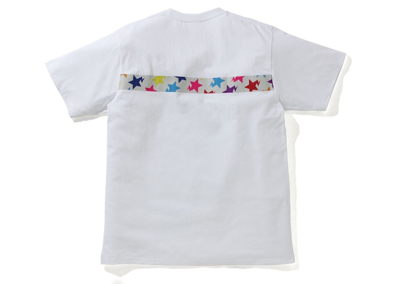 BAPE Sta Pattern Tape Ape Head Tee White - Thumbnail 2
