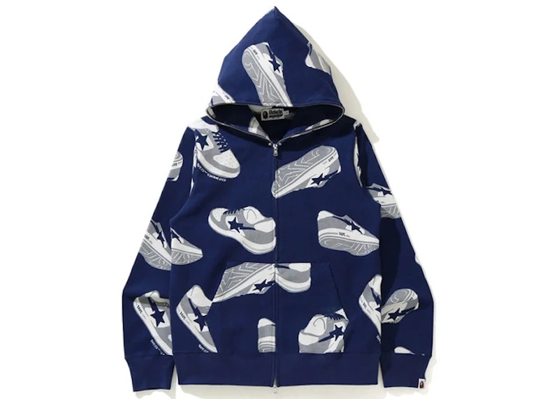 BAPE Sta Random Full Zip Hoodie Navy Men's - SS21 - US