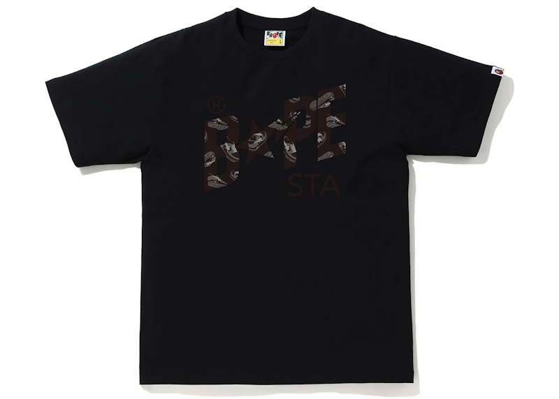 BAPE Sta Random Logo Tee Black/Black