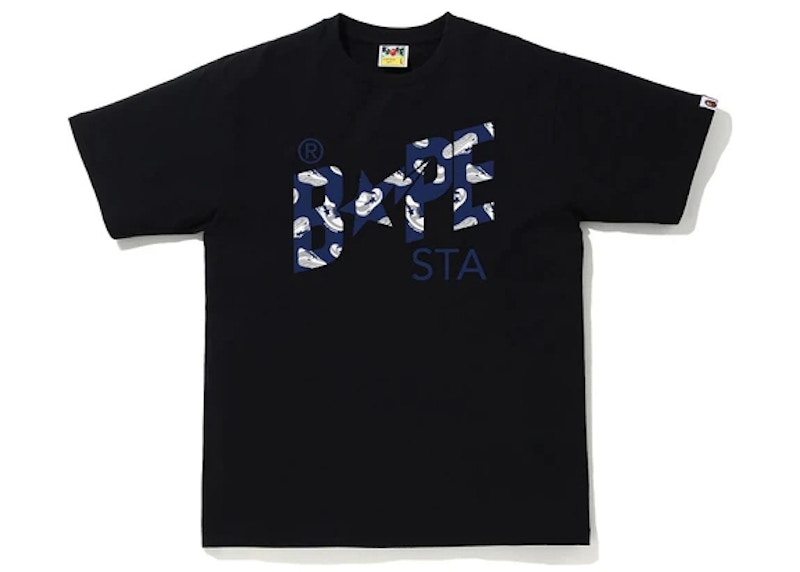 BAPE Sta Random Logo Tee Black/Navy