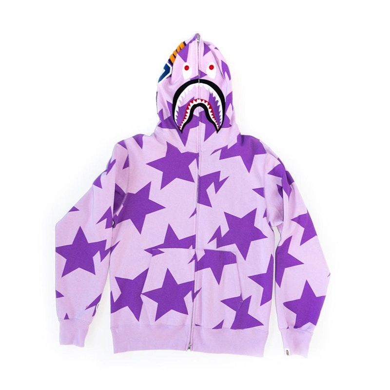 Bape hoodie purple online and blue