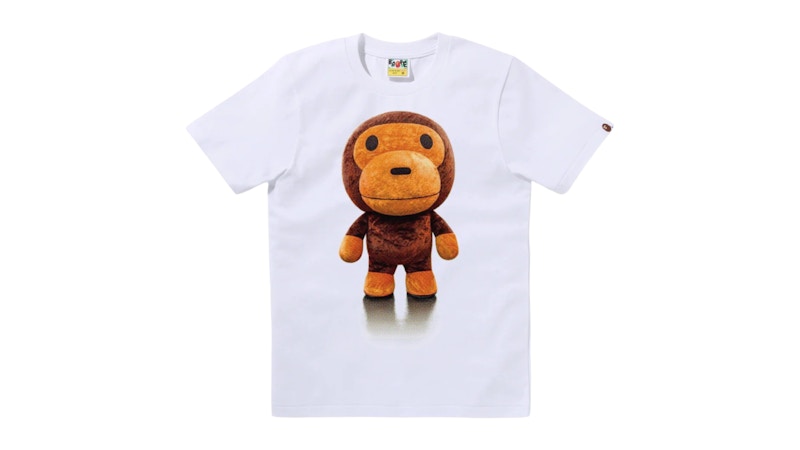Pre-owned Bape Women's Standing Milo Photo Tee Shirt In White