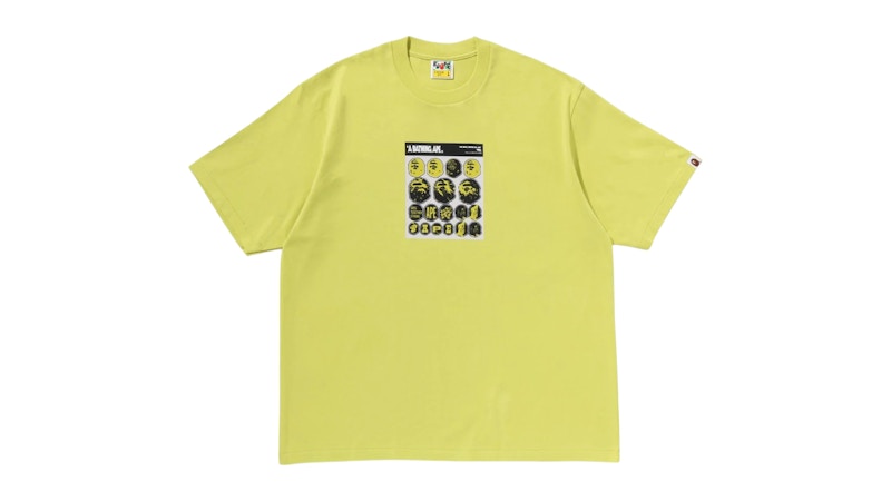 BAPE Sticker Graphic Relaxed Fit Tee (FW25) Yellow