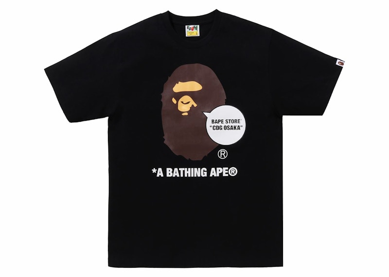 BAPE Store CDG Osaka Ape Head Tee Black