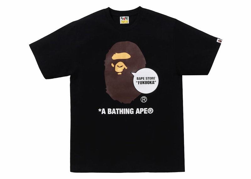 『2年保証』 BAPE Store Fukuoka Ape Head Tee Black Men's - SS24 - US トップス