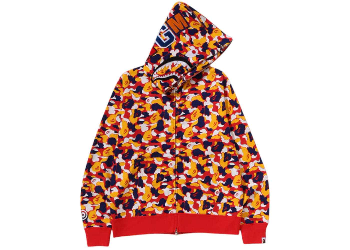 BAPE Store Kuala Lumpur Separate Shark Full Zip Hoodie Multicolor