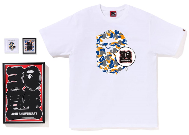 BAPE Store Maebashi Bape 30th Anniversary Ape Head Tee