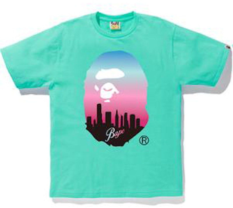 BAPE Store Miami Ape Head Tee Seafoam Men's - FW19 - US BAPE Store Miami Ape Head Tee Seafoam Men's - FW19 - US