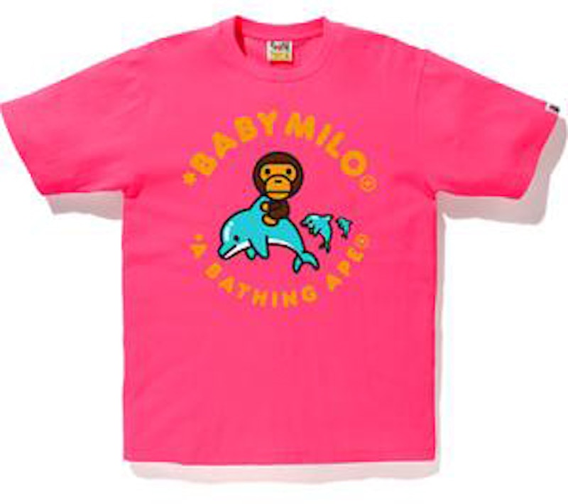 BAPE Store Miami Baby Milo Dolphin Tee Pink Men's - FW19 - US