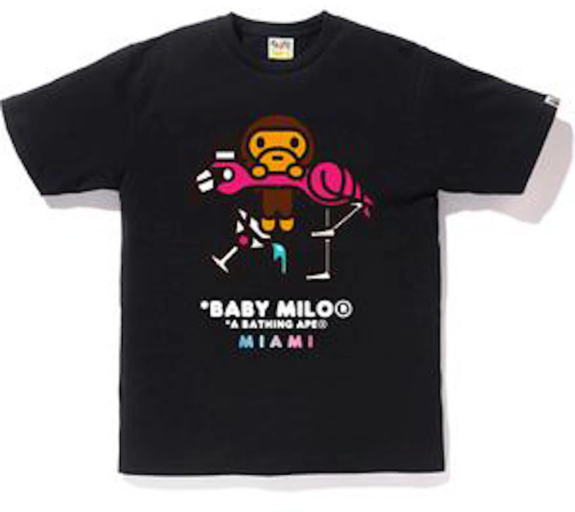 BAPE Store Miami Baby Milo Flamingo Tee Black Men's - FW19 - US