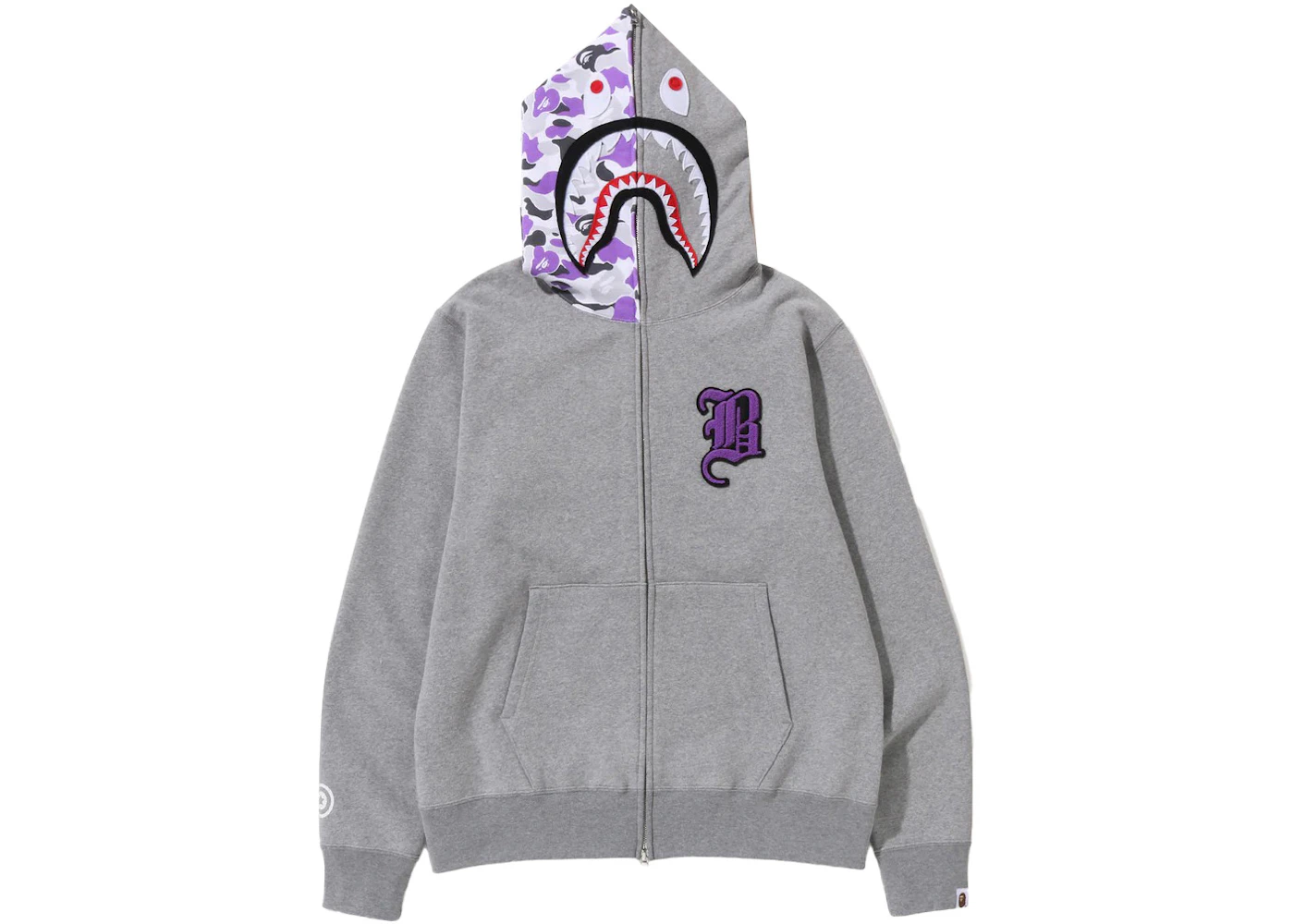 BAPE Store SOHO 18th Anniversary Shark Full Zip Hoodie Gray Men's