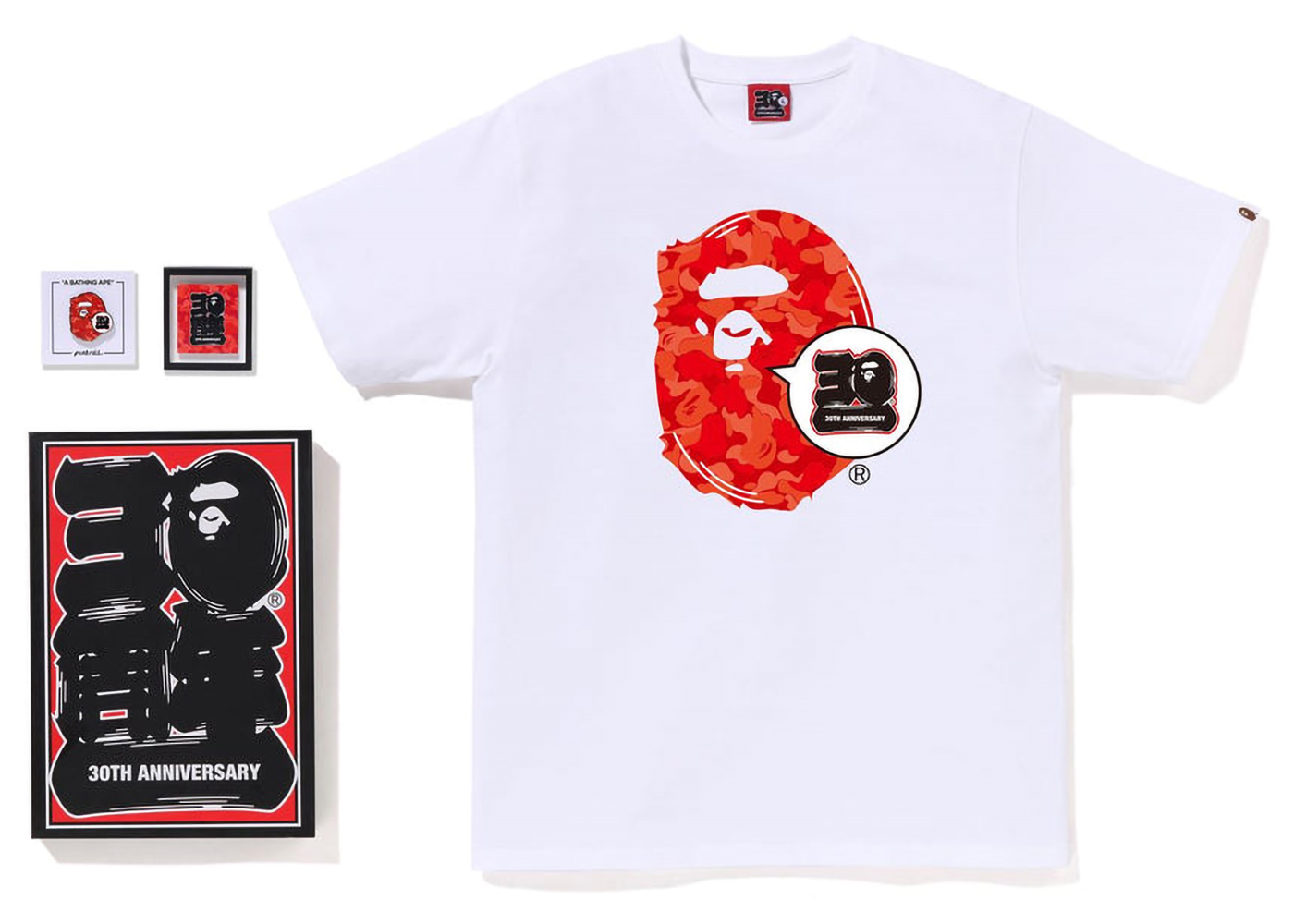 BAPE 28th Anniversary Ape Head Tee Black Men's - SS21 - US