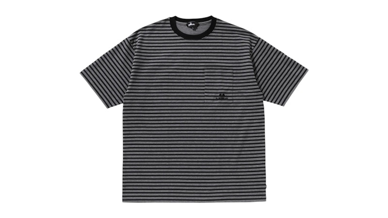 Pre-owned Bape Men's  Stripe Print I Tee Shirt In Black