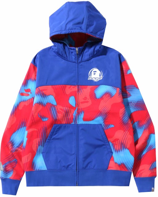 Bape Stroke Camo Relaxed Fit Zip Hoodie Red